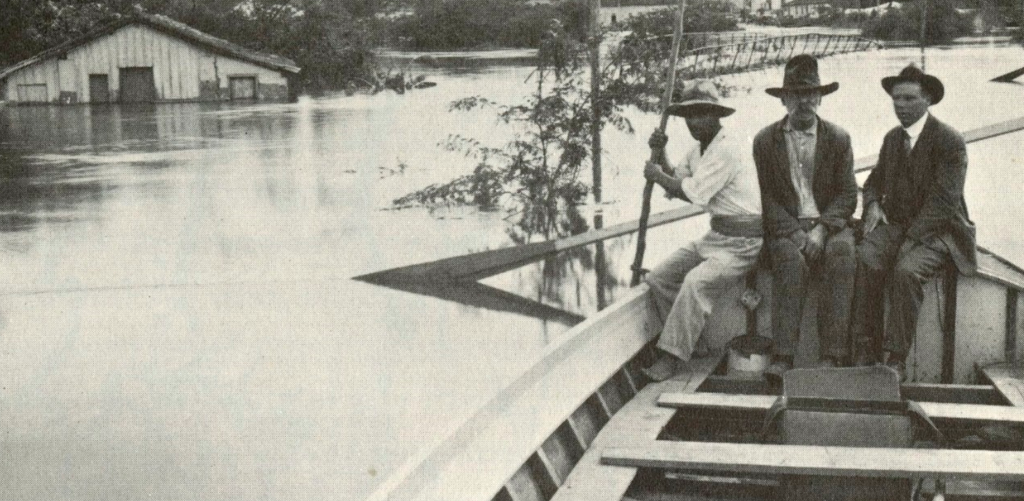 Enchente do Rio Pinheiros em 1929. O impacto das chuvas nas cidades.