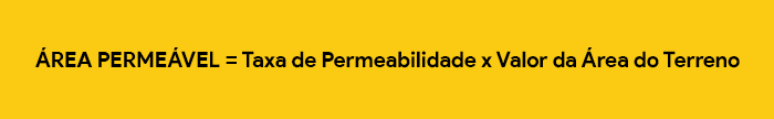 Fórmula matemática para cálculo de área permeável.