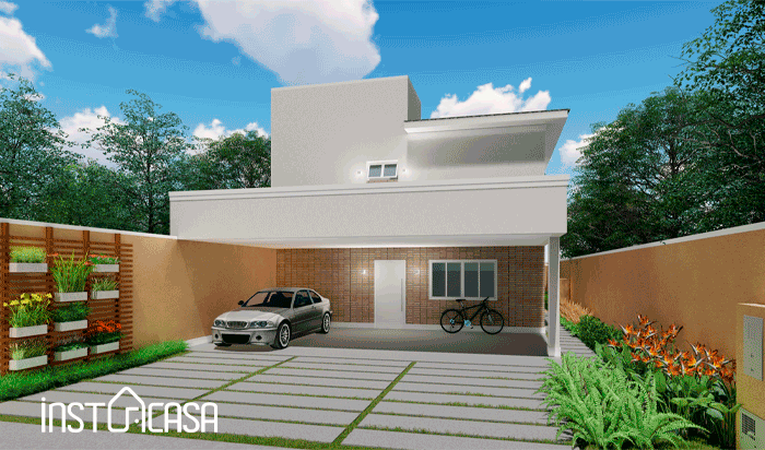 Projeto da InstaCasa mostrando a ampliação residencial (Imagens Externas).