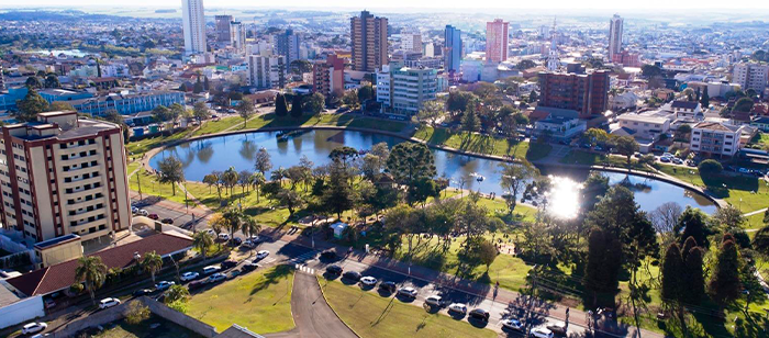Imagem do município de Guarapuava, no Paraná.