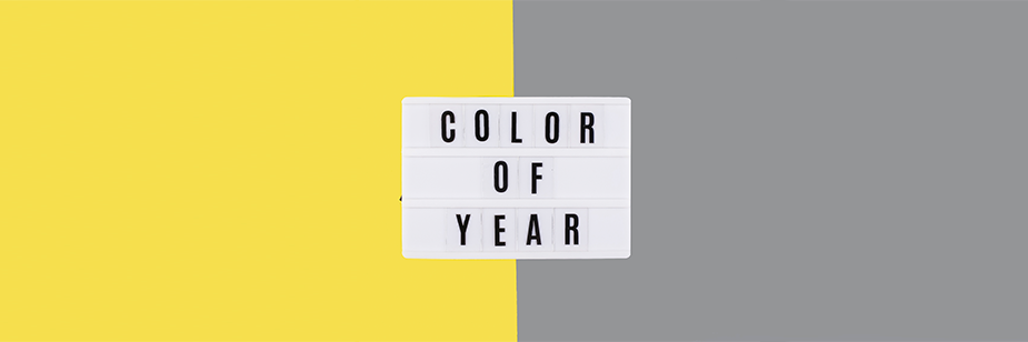 Cores do ano: cinza e amarelo